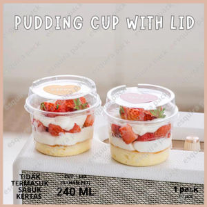 Korean Dessert Box Strawberry Cake Mika Round 240ml + Lid / GY-250