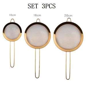 Saringan Minyak Ayakan Tepung 304 Stainless Emas Gold Oil Filter Flour Strainer Food Grade