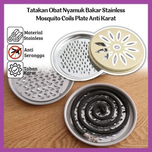 Tatakan Obat Nyamuk Bakar Mosquito Coils Plate Pembasmi Lalat Serangga Anti Karat - FR GALLERY