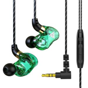 Headset QKZ SK7 Dual Driver Sport HIFI BASS stereo music telfon gaming earphone with mic original