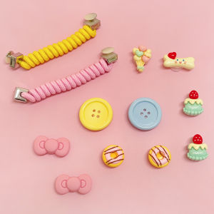 12Pcs/Set Crocs Jibbitz Charms Cute Bow Knot Detachable Shoe Buckle Decoration for Crocs