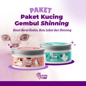 Paket Kucing Gembul Shinning By Golden Paw 2 Product ( Skin and Coat dan Mass and Growth Booster)