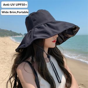 CHUAN Men Women Foldable Portable Panama Hat Beach Cap Bucket Hat Sun Hat Fisherman Cap