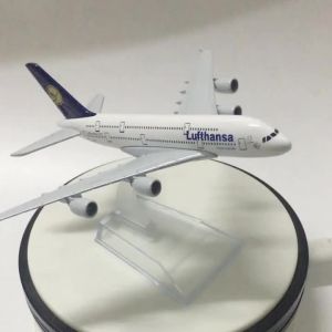 2025JASON TUTU 16cm Lufthansa Airbus 380 Aircraft Model Planel Airplane Diecast Metal 1/400 Scale Planes