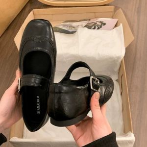 Free Shipping WomenS Flat Shallow-Toe Shoes 2026 New Autumn Collection Perfect With Dresses Featuring A Brogue Design And Versatile Style