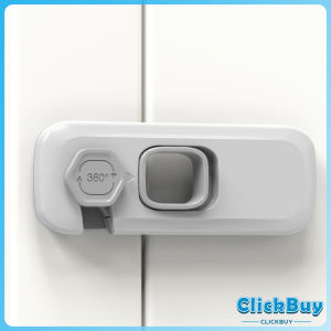 ClickBuy  ล็อคนิรภัยสี่เหลี่ยม ตัวล็อคประตูตู้เย็น ราคาต่อ 1 ชิ้น  ตัวล็อคที่ป้องกันไม่ให้เด็กเปิดลิ้นชัก safety lock มีสินค้าพร้อมส่ง