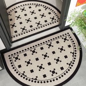 Main Door Floor Rug Mat Entrance Welcome PVC Wire Loop Gate DoorMat Carpet Rug 50*80 ANTISLIP TRAP DIRT CREAM GREY Aesthetic WASHABLE BTO CONDO HDB Anti-slip Indoor Outdoor