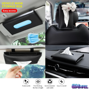 CAR TISSUE BOX HOLDER Mask Holder Sun Visor Backseat Armrest Tissue Dashboard Storage Box