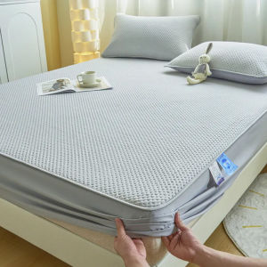 Mattress Protector Elastic Fitted Bedsheet Cadar Tilam Bedspread Single Queen King Mattress Cover Dust Cover Mattress Protector Queen/King Solid color Fitted Bedsheet Tilam Cadar Bedding