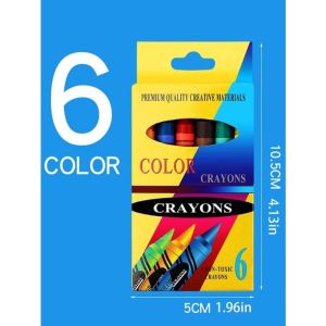6/8/12/24 Color Crayon & Pastels Primary School Student Drawing Tool School Supply Set