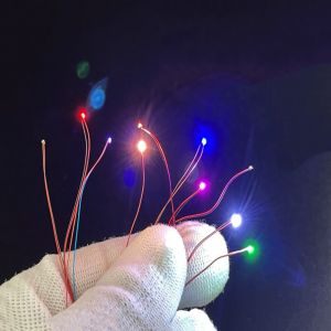 LUSIT Handmade DIY Creative Model Light Double Headed Small Dollhouse Small Bulb 3V Ultra Bright LED Lamp Beads