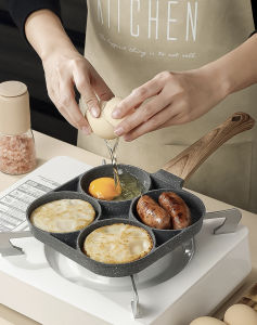 [Hàng XịnGiá Tốt] Chảo 4 Ngăn Chống Dính Chiên Trứng- Làm Bánh Đa Năng Chuyên Nghiệp Đá Maifan Siêu Bền Sử Dụng Mọi Loại Bếp