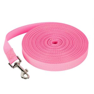 NIFINE Colorful Puppy Collar Dogs Cats Nylon Belt Dog Leash Lead Strap Walking Training Traction Rope