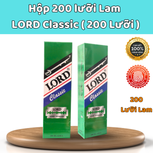 Hộp 200 Lưỡi Lam Dao Cạo Râu LORD Siêu Bén Hàng Chính Hãng.