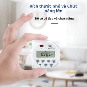 Đồng Hồ Bấm Giờ Phòng Tắm Cao Cấp Bộ Đếm Thời Gian Hẹn Giờ Điện Tử Pin Tích Hợp Tự Động Khóa Màn Hình Điều Khiển Vòng Lặp Kích Thước Nhỏ 16 Nhóm Cài Đặt Dễ Dàng Gia Đình Công Nghiệp Thiết Bị Điện Chất Lượng Tốt Dài Thời Gian