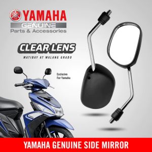 YAMAHA Motorcycle Side mirror Chrome Stem Black Made in Malaysia