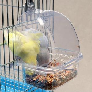 Trong suốt Bird Nguồn cung cấp LỒNG CHIM Feeder nhựa dễ dàng để cài đặt sử dụng và sạch sẽ bền lớp nhựa Bird Quà Tặng