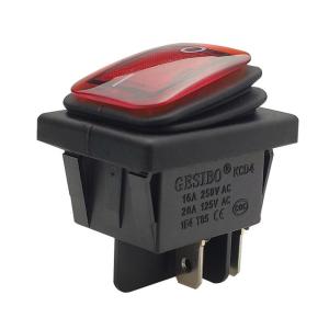 KCD4 Rocker Switch With Led Light 2/3 Position SPST Toggle Switch 4/6 Pin Snap-in Switches Waterproof On/Off