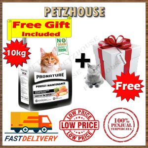 Pronature GRAIN FREE Salmon & Shrimp Cat Food 10kg  (Makanan Kucing) + Free Gift🎁