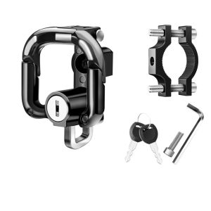 Motorcycle Helmet Lock Set Anti-Theft Helmet Security Lock Security Lock Helmet Holder Kunci Topi Kepala Motosikal