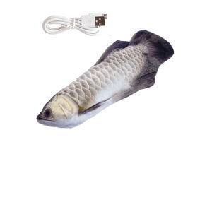 Electric Swing Fish Plush Toy for Baby Boys Girls USB Charging Pet Cat Toys Tiktok Fun Simulation Bouncing Fish