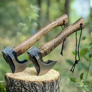 Rìu bổ củi  Rìu Thép carbon cán gỗ đa năng 34cm bổ củi cứng cáp chắc chắn sinh tôn.