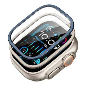 Bộ 2 Kính Cường Lực Siêu Cứng Kèm Khung Viền ESR Ultra Armorite Screen Protector Cho Apple Watch Ultra/ Ultra 2 2 Màu