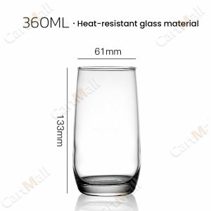 1Pc Transparent glass cup 360ml for Red or White Wine Juice Banquet Party Bar Wedding