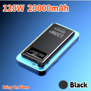 120W mAh  4 USB+1Type-C+1MICRO Fast Charging  LED Digital Display Large capacity Portable Charg