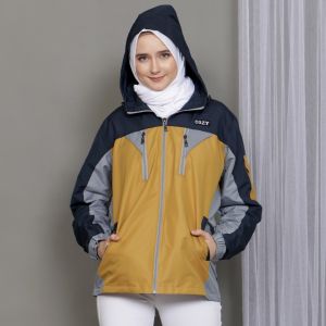 Jaket Parasut Wanita Outdoor Waterproof Terbaru 2024 Model Hoodie Motif Kombinasi Warna Terlaris Kekinian Keren Trendi Modern Berkualitas Premium COD BISA BAYAR DITEMPAT