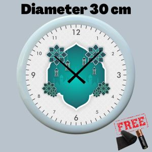 Jam Dinding Islamic 06 Modern Muslim Series Sweep Silent Diameter 30cm