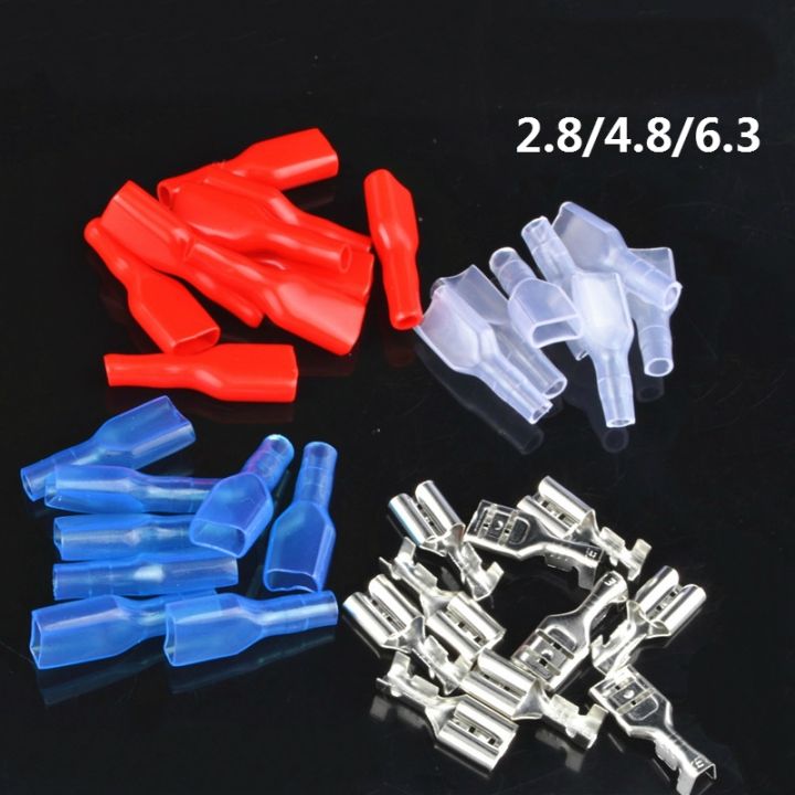 4.8mm Quetschkabelschuhe 50 Stück - Aderendhülsen Für Elektroarbeiten