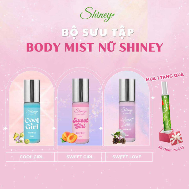 Xịt thơm Body mist nữ Shiney 30ml/chai hương nước hoa nữ tính