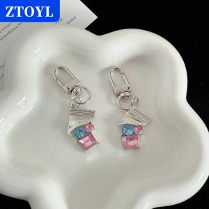 [COD]🔥🔥🔥ZTOYL Y2K Silver Color Metal Butterfly Keychain Sweet Cool Cherry Keyring Girls Fashion Bag Pendant Backpack Hanging Decoration