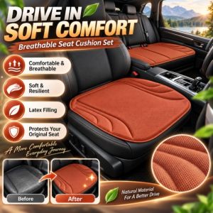 JMY Seaweed Fiber Car Seat Cushion Breathable Cooling Car Seat Pad Non Slip Auto Seat Cushion Car Interior Accessories