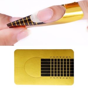 French Nail Form Tips Acrylic UV Gel Extension Curl Form Extension Gel Sticker Art Guide Mold Manicure Stencil 100pcs