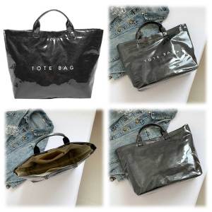Elegant PVC Tote Bag Large Capacity Handbag for Women Durable and Lightweight for Daily Use