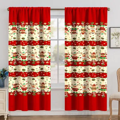 10pcs Christmas Curtain Party Decoration curtain for windows 85x185cm 2026 New Design Kurtina Sale curtains set for home kurtina pang bintana COD