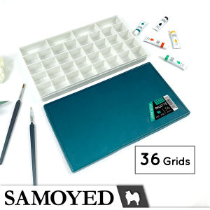 SAMOYED PPLT-SV36 Palet Lukis / Cat 36 Sekat / Grids / Soft Rubber Lid / Cover Paint / Painting / Painters Palette / Box
