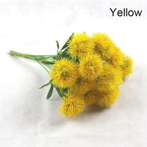 BETTERFORM 5pcs Plastic Party Wedding 26cm Fake Artificial Flower Silk Dandelion Flowers Home Decorative Real Touch Decor