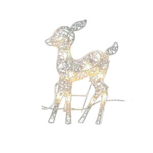 HPVDBP Metal Home Decor Xmas Ornament Outdoor Yard Christmas Decoration Deer Luminous Ornaments Elk Statue LED Light