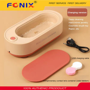 FONIX Máy Làm Sạch Siêu Âm Máy Rửa Rung Tần Số Cao 45000Hz Máy Rửa Răng Làm Sạch Ống Kính Kính Kính Trang Sức Máy Rửa Đồng Hồ Vòng Nhỏ Sạc USB