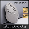 Chuột không dây bluetooth kiêm wireless INPHIC DR6 Silent không tiếng click (màu xám tro). 