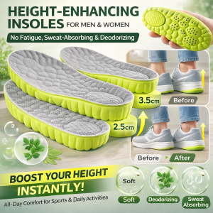Height-enhancing insoles for men and women no fatigue sweat-absorbing and deodorizing sports