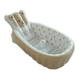 Inflatable Babies Bathtub Portable Indoor Outdoor Use Soft Bath Accessories For Infant Safety Nonslip Floor Design