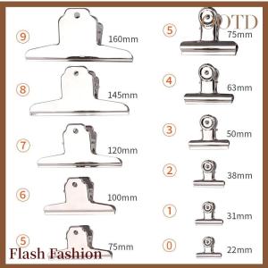 [Falsh F] Thép không gỉ vòng thép Clip mạnh mẽ đa kích thước núi Clip kim loại dovetail Clip giấy Clip văn phòng phẩm