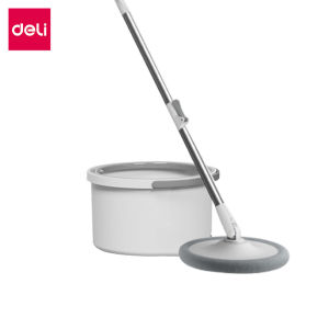 Deli ไม้ถูพื้น ไม้ถูพื้นแบนหมุนได้ ไม้ม็อบ ชุดถังปั่น  มีถังแยกน้ำในตัว แบบกลม แบบเหลี่ยม Spin Mop