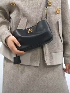 Womens Luxury Split Leather Shoulder Bag - Paris Classic Tote Handbag Simple Metal Buckle Crossbody Bag2026