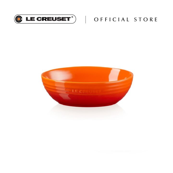 Le Creuset Stoneware Oval Serving Bowl Flame (17cm) Lazada