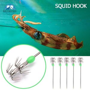 High-Visibility Glow in Dark Fishing Hooks 10pcs Double-Layer Design for Night Fishing Enthusiasts